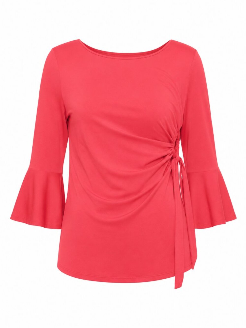 NY Collection Plus Size Cayenne Bell Sleeve Side Tie Top 2X NWT - Picture 5 of 6